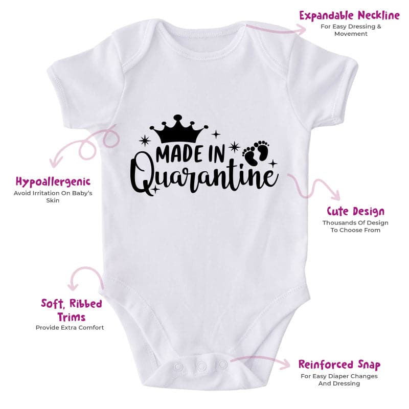 Made In Quarantine-Onesie-Best Gift For Babies-Adorable Baby Clothes-Clothes For Baby-Best Gift For Papa-Best Gift For Mama-Cute Onesie