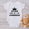 Strong & Courageous-Onesie-Best Gift For Babies-Adorable Baby Clothes-Clothes For Baby-Best Gift For Papa-Best Gift For Mama-Cute Onesie