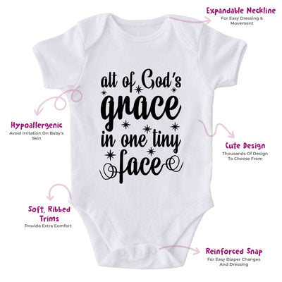Of All God's Grace In One Tiny Face-Onesie-Best Gift For Babies-Adorable Baby Clothes-Clothes For Baby-Best Gift For Papa-Best Gift For Mama-Cute Onesie