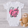 Made With Love-Onesie-Best Gift For Babies-Adorable Baby Clothes-Clothes For Baby-Best Gift For Papa-Best Gift For Mama-Cute Onesie