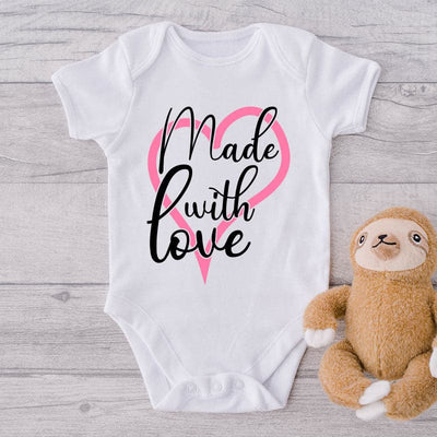 Made With Love-Onesie-Best Gift For Babies-Adorable Baby Clothes-Clothes For Baby-Best Gift For Papa-Best Gift For Mama-Cute Onesie