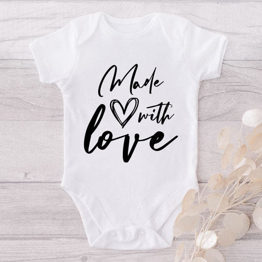 Made With Love-Onesie-Best Gift For Babies-Adorable Baby Clothes-Clothes For Baby-Best Gift For Papa-Best Gift For Mama-Cute Onesie