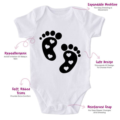 Footsteps-Onesie-Best Gift For Babies-Adorable Baby Clothes-Clothes For Baby-Best Gift For Papa-Best Gift For Mama-Cute Onesie