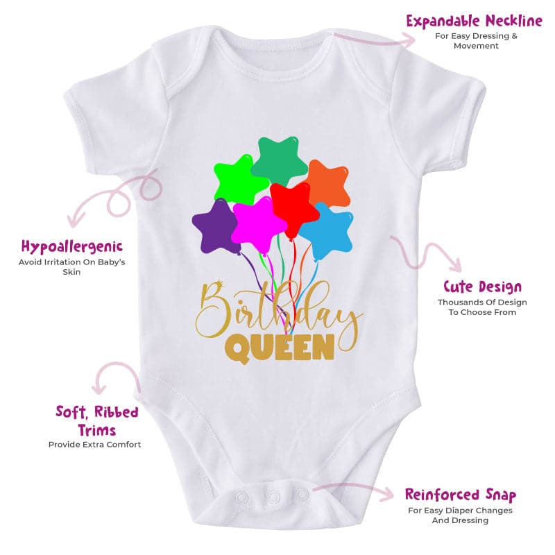 Birthday Queen-Onesie-Best Gift For Babies-Adorable Baby Clothes-Clothes For Baby-Best Gift For Papa-Best Gift For Mama-Cute Onesie