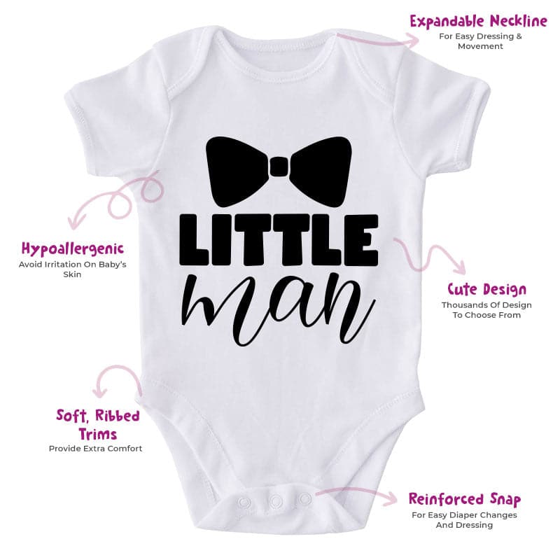 Little Man-Onesie-Best Gift For Babies-Adorable Baby Clothes-Clothes For Baby-Best Gift For Papa-Best Gift For Mama-Cute Onesie