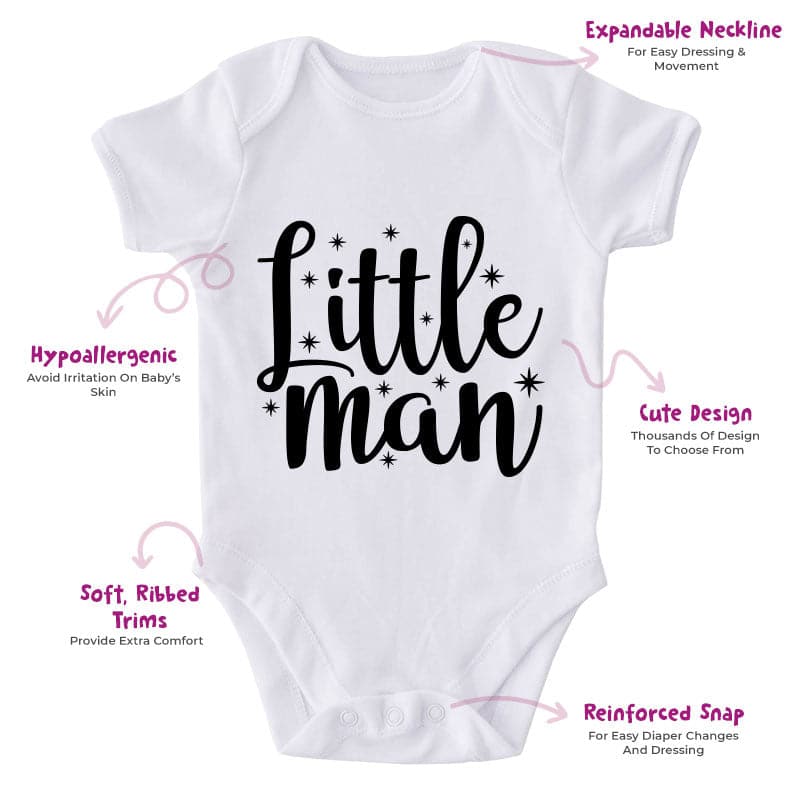 Little Man-Onesie-Best Gift For Babies-Adorable Baby Clothes-Clothes For Baby-Best Gift For Papa-Best Gift For Mama-Cute Onesie