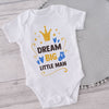 Dream Big Little Man Onesie - Funny Dream Big Little Man Onesie - Cute Onesie - Unique Baby Gift - Unisex Baby Gift - Funny Baby Clothes