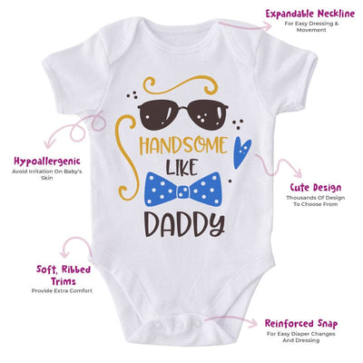 Handsome Like Daddy Onesie - Cute Handsome Like Daddy - Daddy Little Boy Onesie - Baby Gift Idea - Baby Boy Onesie - Funny Baby Clothes