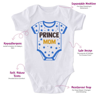 Prince Mom-Onesie-Adorable Baby Clothes-Best Gift For Mama-Best Gift For Papa-Best Gift For Babies-Onesie For Babies