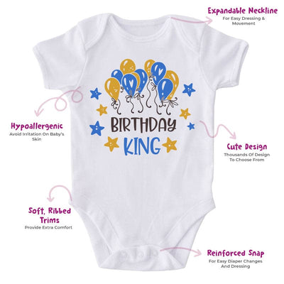 Birthday King-Onesie-Best Gift For Papa-Best Gift For Mama-Best Gift For Babies-Onesie For Babies-Adorable Baby Clothes