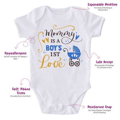 Mommy Is A Boy's 1st Love-Onesie-Best Gift For Baby Boy-Cute Boy Onesie-Adorable Baby Clothes