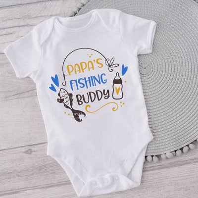 Papa's Fishing Buddy-Onesie-Clothes For Baby Boy-Best Gift For Papa-Best Gift For Mama-Adorable Clothes For Baby