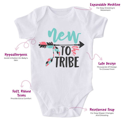 New To Tribe-Funny Onesie-Best Gift For Babies-Adorable Clothes-Clothes For Baby-Best Gift For Papa-Best Gift For Mama-Cute Onesie