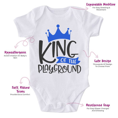 King Of The Playground-Funny Onesie-Best Gift For Babies-Adorable Clothes-Clothes For Baby-Best Gift For Papa-Best Gift For Mama-Cute Onesie