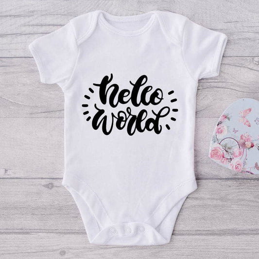 Hello World-Onesie-Best Gift For Babies-Adorable Clothes-Clothes For Baby-Best Gift For Papa-Best Gift For Mama-Cute Onesie