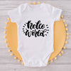 Hello World-Onesie-Best Gift For Babies-Adorable Clothes-Clothes For Baby-Best Gift For Papa-Best Gift For Mama-Cute Onesie