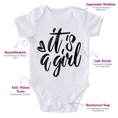 It's A Girl-Onesie-Adorable Baby Clothes-Clothes For Baby-Best Gift For Papa-Best Gift For Mama-Cute Onesie