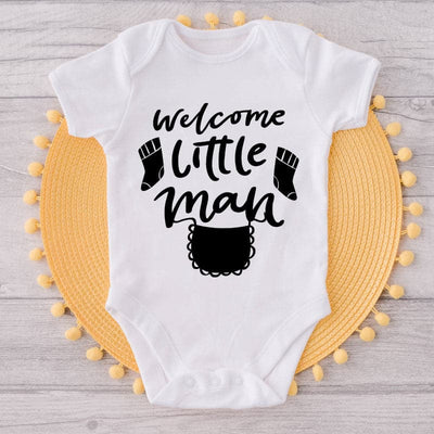 Welcome Little Man-Onesie-Best Gift For Babies-Adorable Baby Clothes-Clothes For Baby Boy-Best Gift For Papa-Best Gift For Mama-Cute Onesie