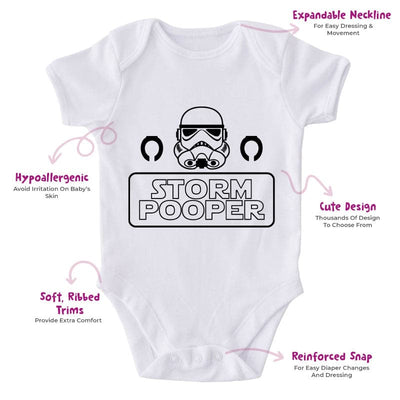 Storm Pooper-Funny-Onesie-Best Gift For Babies-Adorable Baby Clothes-Clothes For Baby-Best Gift For Papa-Best Gift For Mama-Cute Onesie