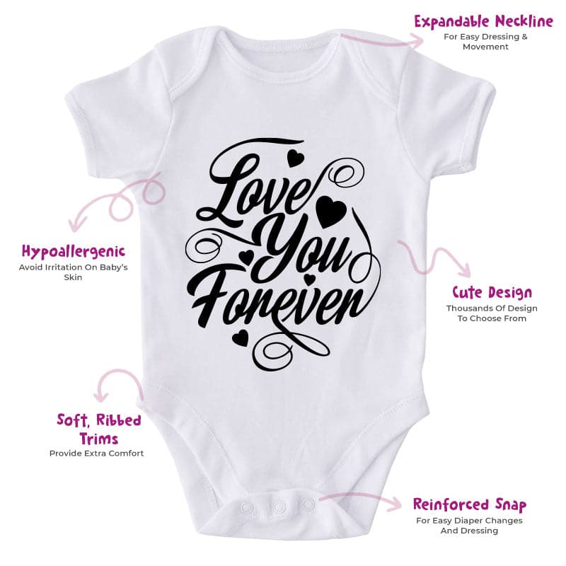 Love You Forever-Onesie-Best Gift For Babies-Adorable Baby Clothes-Clothes For Baby-Best Gift For Papa-Best Gift For Mama-Cute Onesie