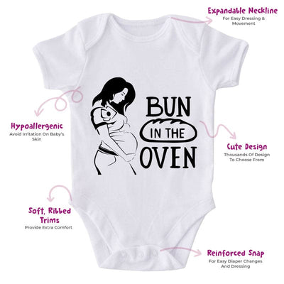 Bun In The Oven-Onesie-Best Gift For Babies-Adorable Baby Clothes-Clothes For Baby-Best Gift For Papa-Best Gift For Mama-Cute Onesie