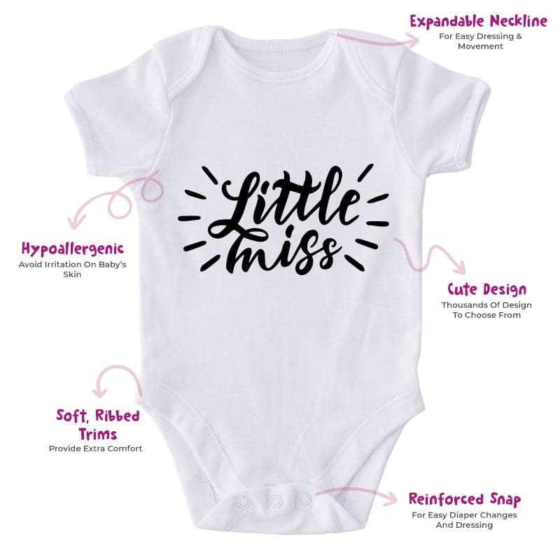 Little Miss-Onesie-Best Gift For Babies-Adorable Baby Clothes-Clothes For Baby-Best Gift For Papa-Best Gift For Mama-Cute Onesie