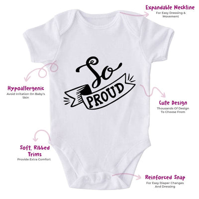 So Proud-Onesie-Best Gift For Babies-Adorable Baby Clothes-Clothes For Baby-Best Gift For Papa-Best Gift For Mama-Cute Onesie