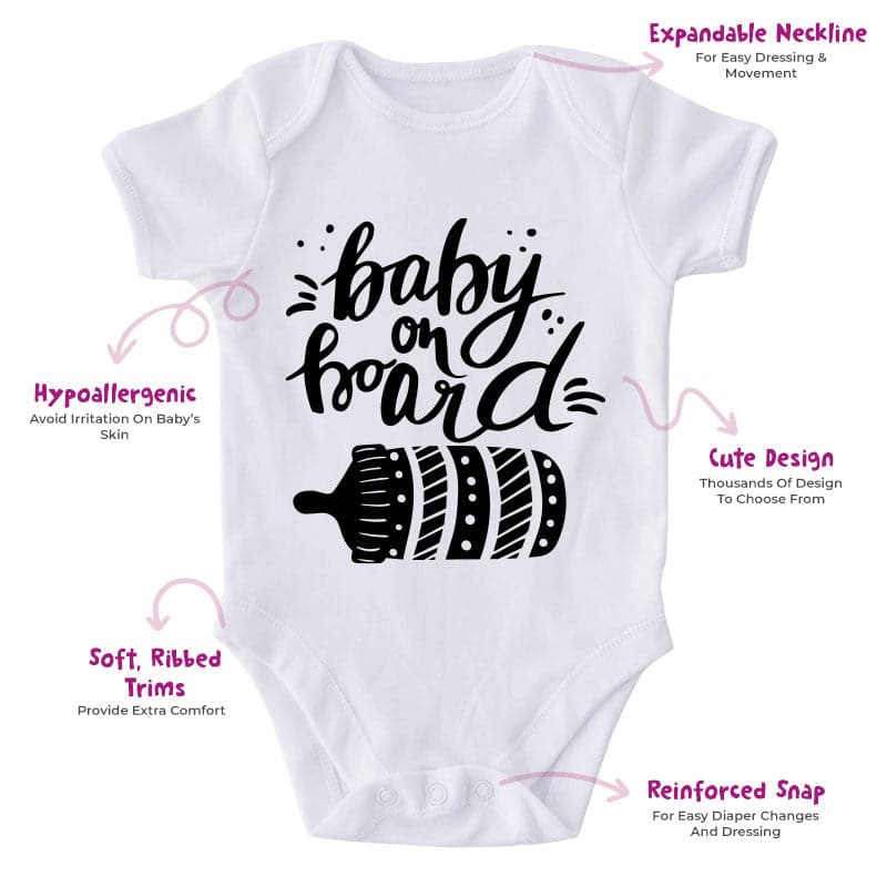 Baby on Board-Onesie-Best Gift For Babies-Adorable Baby Clothes-Clothes For Baby-Best Gift For Papa-Best Gift For Mama-Cute Onesie