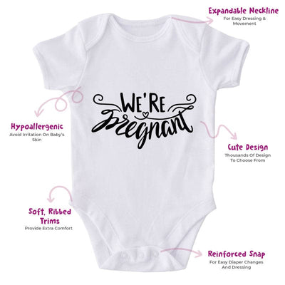 We're Pregnant-Funny Onesie-Best Gift For Babies-Adorable Baby Clothes-Clothes For Baby-Best Gift For Papa-Best Gift For Mama-Cute Onesie