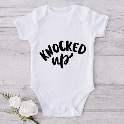 Knocked Up-Funny Onesie-Best Gift For Babies-Adorable Baby Clothes-Clothes For Baby-Best Gift For Papa-Best Gift For Mama-Cute Onesie