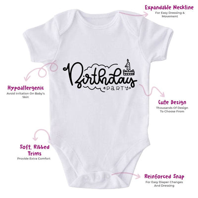 Birthday Party-Onesie-Best Gift For Babies-Adorable Baby Clothes-Clothes For Baby-Best Gift For Papa-Best Gift For Mama-Cute Onesie