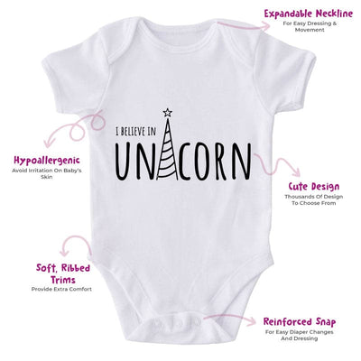 I Believe In Unicorn-Funny Onesie-Best Gift For Babies-Adorable Baby Clothes-Clothes For Baby-Best Gift For Papa-Best Gift For Mama-Cute Onesie