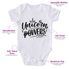 Unicorn Powers-Funny Onesie-Best Gift For Babies-Adorable Baby Clothes-Clothes For Baby-Best Gift For Papa-Best Gift For Mama-Cute Onesie