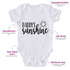 Daddy's Sunshine-Onesie-Best Gift For Babies-Adorable Baby Clothes-Clothes For Baby-Best Gift For Papa-Best Gift For Mama-Cute Onesie