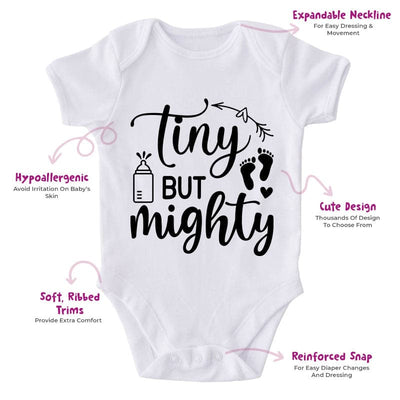 Tiny But Mighty-Funny Onesie-Best Gift For Babies-Adorable Baby Clothes-Clothes For Baby-Best Gift For Papa-Best Gift For Mama-Cute Onesie