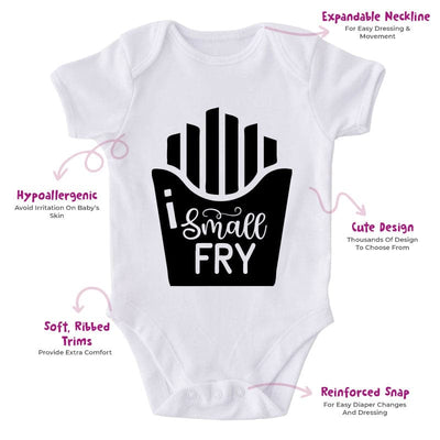 I Small Fry-Funny Onesie-Best Gift For Babies-Adorable Baby Clothes-Clothes For Baby-Best Gift For Papa-Best Gift For Mama-Cute Onesie
