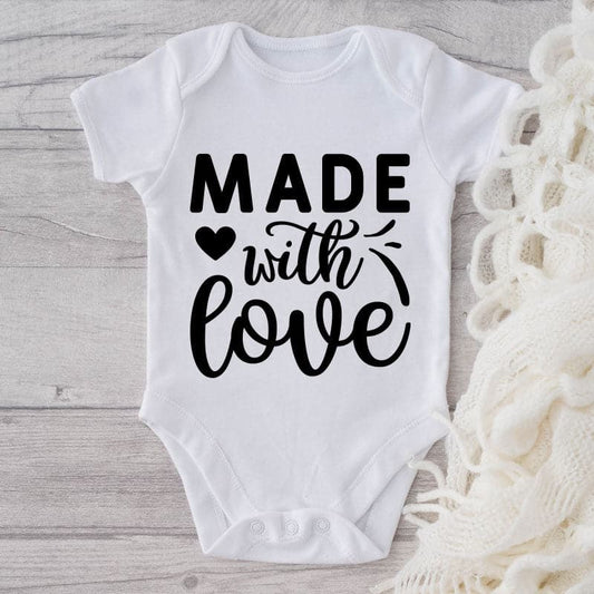 Made With Love-Onesie-Best Gift For Babies-Adorable Baby Clothes-Clothes For Baby-Best Gift For Papa-Best Gift For Mama-Cute Onesie