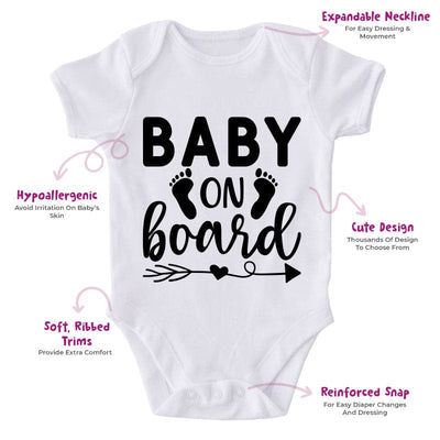 Baby On Board-Funny Onesie-Best Gift For Babies-Adorable Baby Clothes-Clothes For Baby-Best Gift For Papa-Best Gift For Mama-Cute Onesie