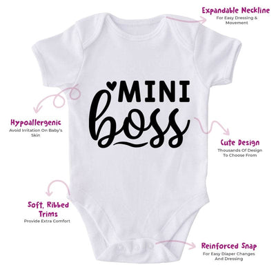 Mini Boss-Funny Onesie-Best Gift For Babies-Adorable Baby Clothes-Clothes For Baby-Best Gift For Papa-Best Gift For Mama-Cute Onesie