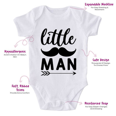 Little Man-Onesie-Best Gift For Babies-Adorable Baby Clothes-Clothes For Baby-Best Gift For Papa-Best Gift For Mama-Cute Onesie