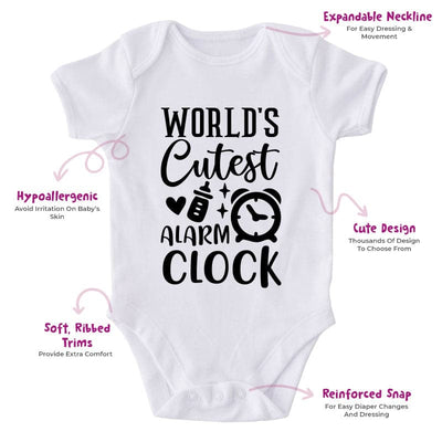 World's Cutest Alarm Clock-Funny Onesie-Best Gift For Babies-Adorable Baby Clothes-Clothes For Baby-Best Gift For Papa-Best Gift For Mama-Cute Onesie