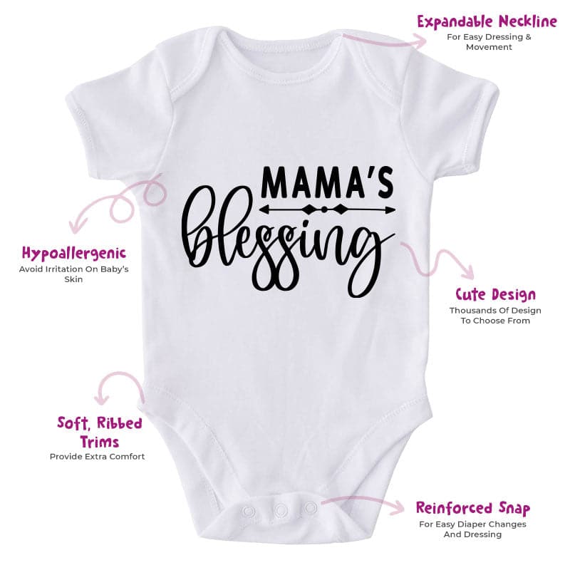 Mama's Blessing-Onesie-Best Gift For Babies-Adorable Baby Clothes-Clothes For Baby-Best Gift For Papa-Best Gift For Mama-Cute Onesie