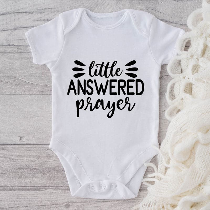 Little Answered Prayer-Onesie-Best Gift For Babies-Adorable Baby Clothes-Clothes For Baby-Best Gift For Papa-Best Gift For Mama-Cute Onesie
