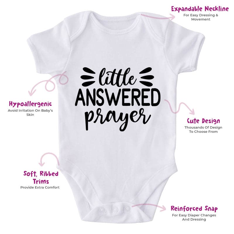 Little Answered Prayer-Onesie-Best Gift For Babies-Adorable Baby Clothes-Clothes For Baby-Best Gift For Papa-Best Gift For Mama-Cute Onesie