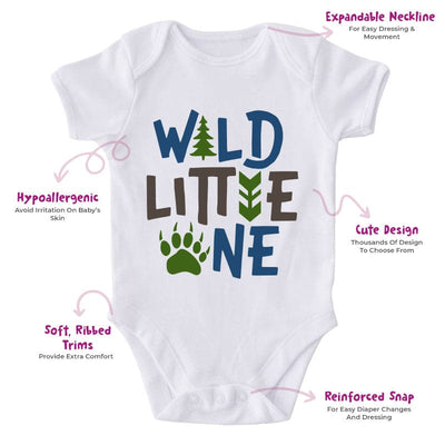 Wild Little One-Funny Onesie-Best Gift For Babies-Adorable Baby Clothes-Clothes For Baby-Best Gift For Papa-Best Gift For Mama-Cute Onesie