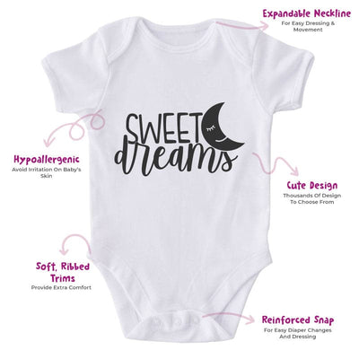 Sweet Dreams-Onesie-Best Gift For Babies-Adorable Baby Clothes-Clothes For Baby-Best Gift For Papa-Best Gift For Mama-Cute Onesie
