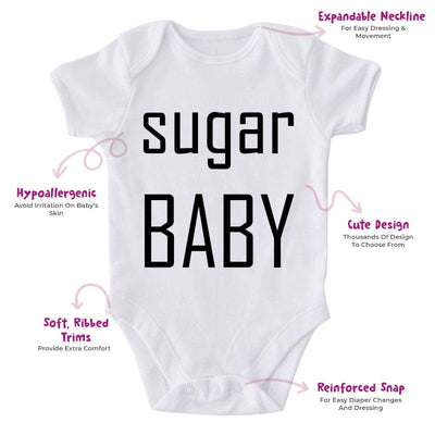 Sugar Baby-Funny Onesie-Best Gift For Babies-Adorable Baby Clothes-Clothes For Baby-Best Gift For Papa-Best Gift For Mama-Cute Onesie