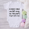 A Baby's Smile Can Take Away All Dad's Tension Off A Man-Onesie-Best Gift For Babies-Adorable Baby Clothes-Clothes For Baby-Best Gift For Papa-Best Gift For Mama-Cute Onesie