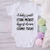 A Baby's Smile Can Make Biggest Dream Come True-Onesie-Best Gift For Babies-Adorable Baby Clothes-Clothes For Baby-Best Gift For Papa-Best Gift For Mama-Cute Onesie