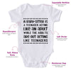 A Baby-Sitter Is A Teenager Acting Like An Adult While The Adults Are Out Acting Like Teenagers-Funny Onesie-Best Gift For Babies-Adorable Baby Clothes-Clothes For Baby-Best Gift For Papa-Best Gift For Mama-Cute Onesie